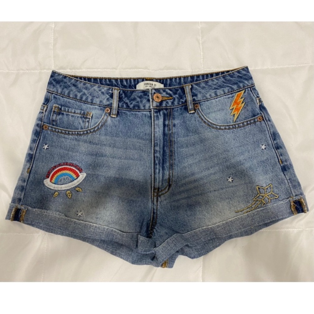 Forever 21 Embroidered Shorts